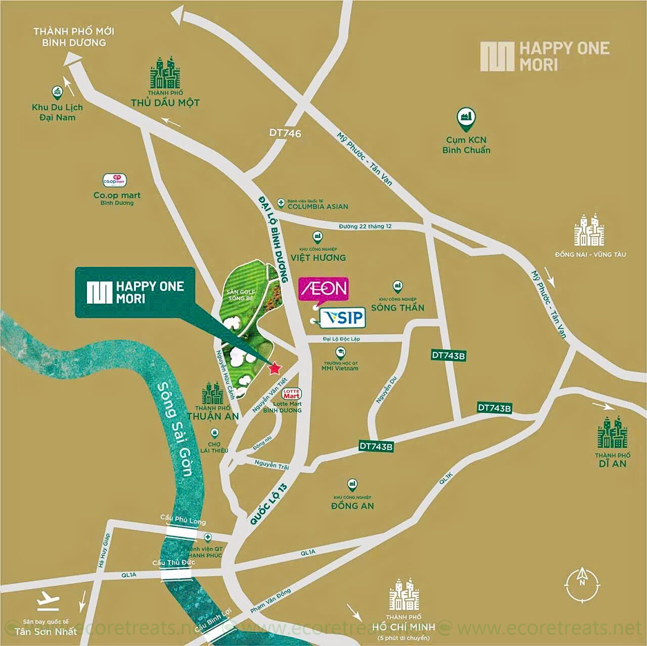 Vị Trí Happy One Mori