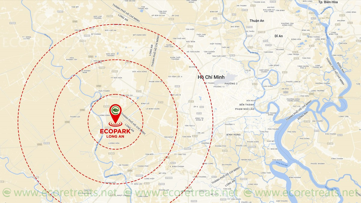 Vị Trí Dự án Khu đô Thị Eco Retreat Long An