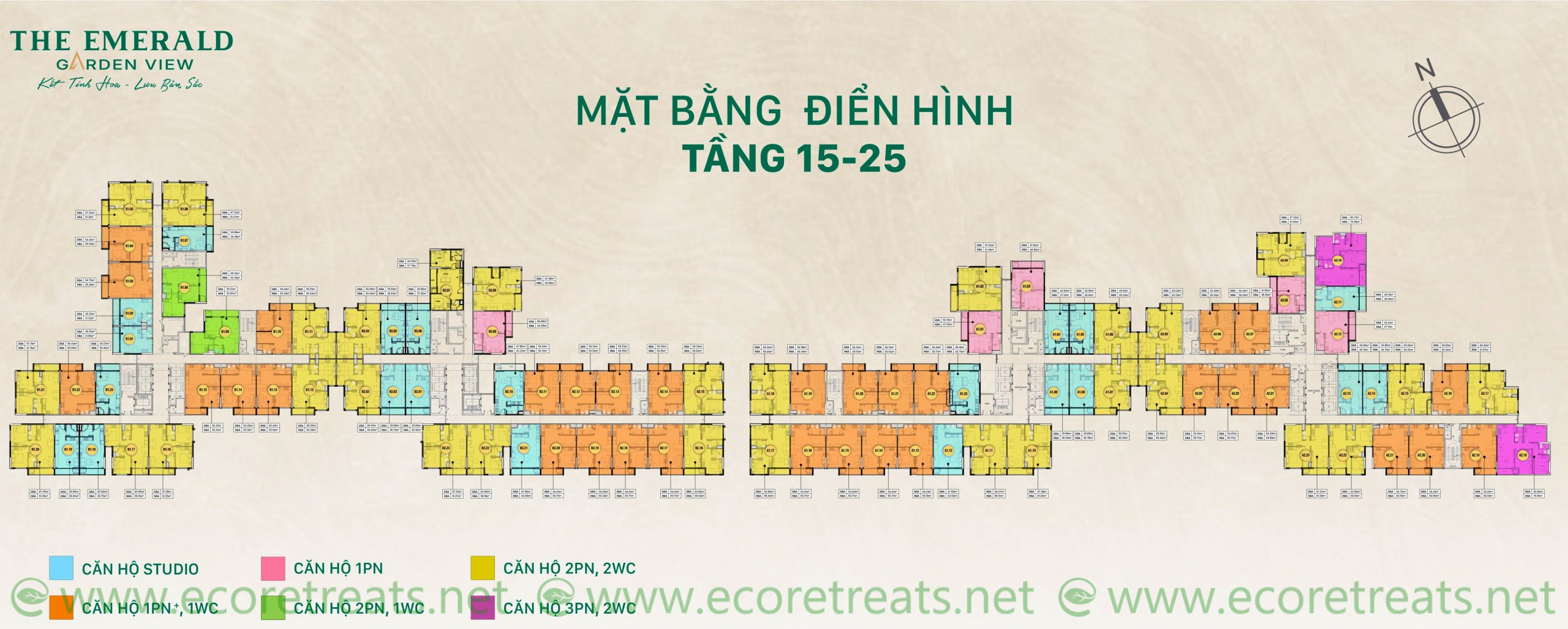 Mặt Bằng The Emerald Garden View_tầng 15-25