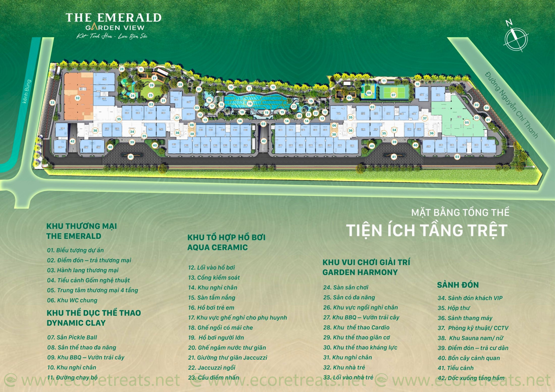 Tiện ích The Emerald Garden View_tầng Trệt